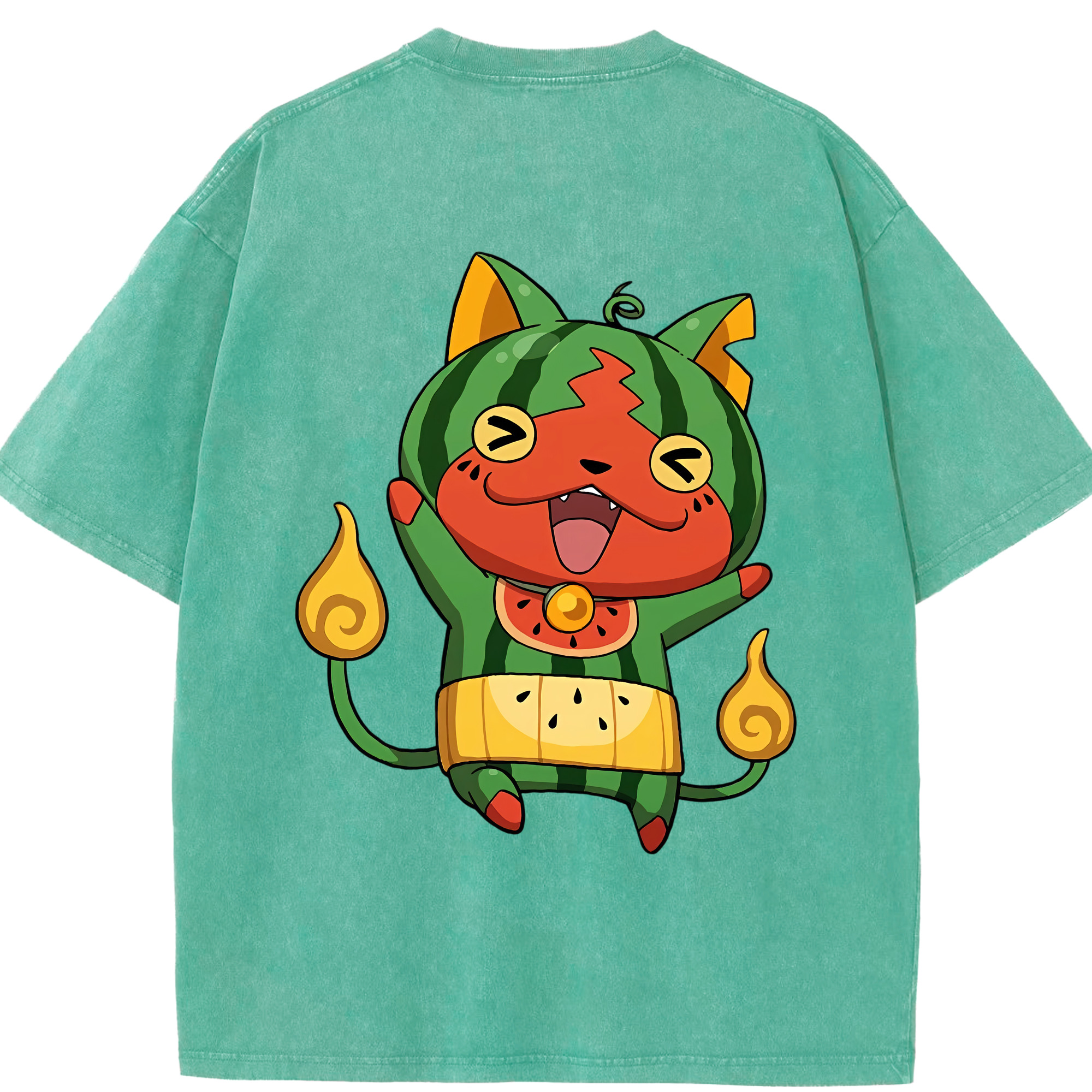 （画像用） 妖怪ウォッチ Yo-kai Watch 綿100% ヴィンテージ風 半袖Tシャツ（背面プリント）
